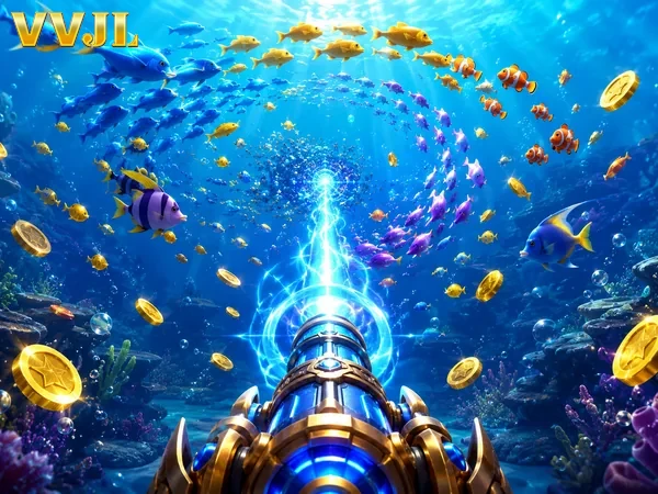 Relax Fishing home screen on VVJL with a calm underwater scene